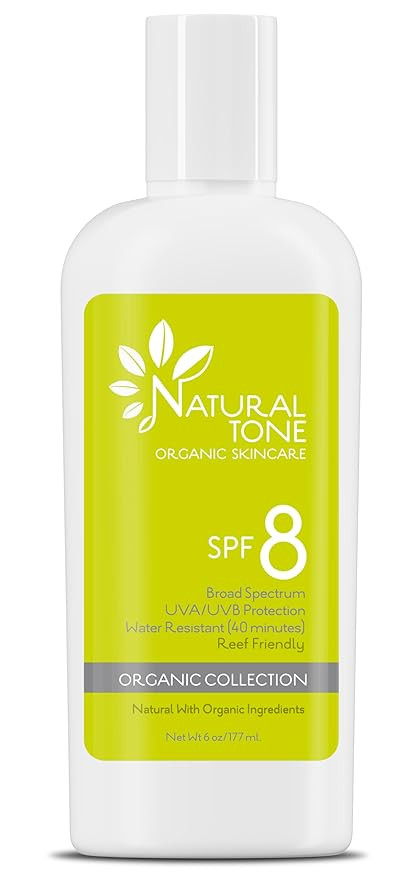 SPF8 Broad Spectrum Natural Sun screen, Soothing and Hydrating Mineral Sunscreen, Vegan, Paraben-... | Amazon (US)