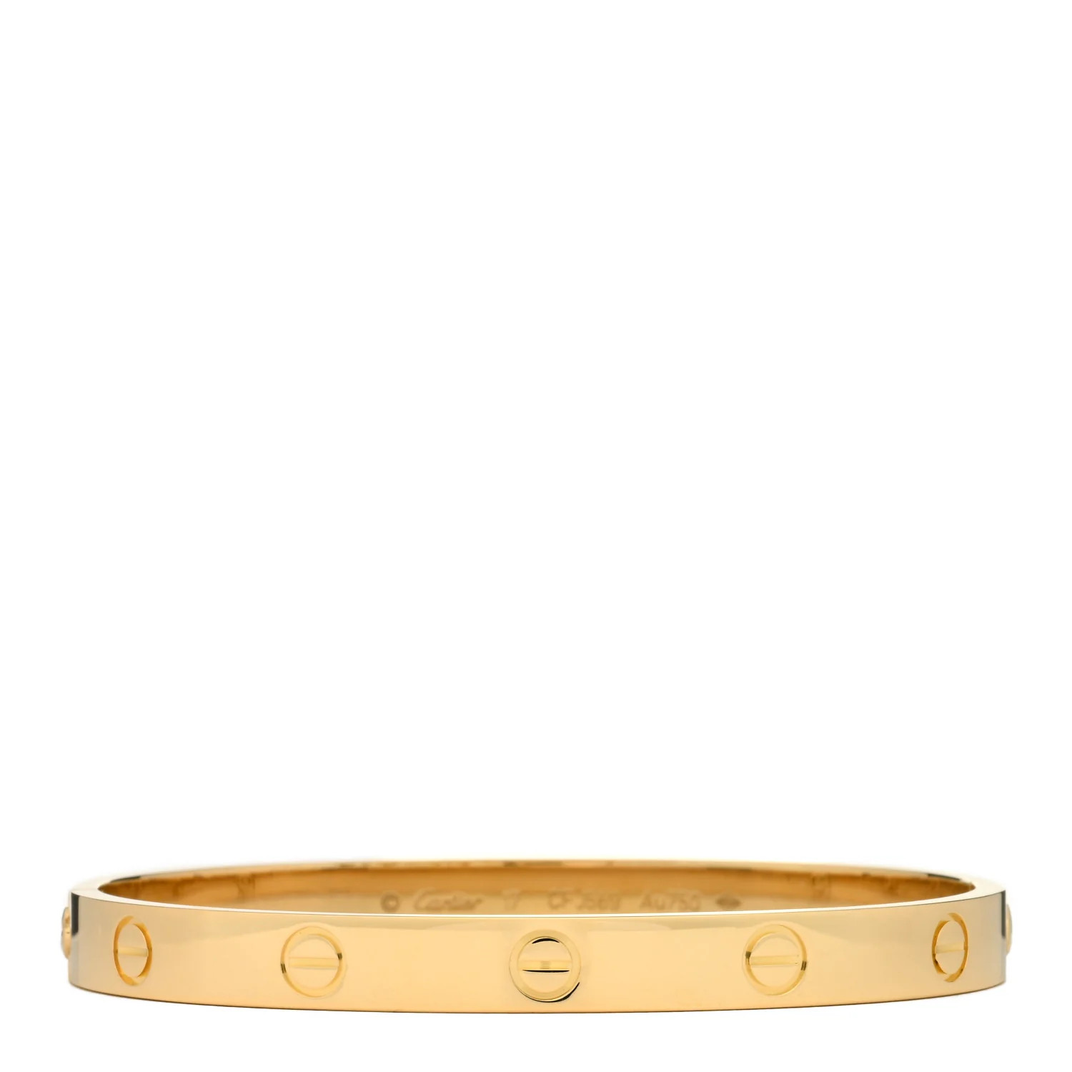 18K Yellow Gold LOVE Bracelet 17 | FASHIONPHILE (US)