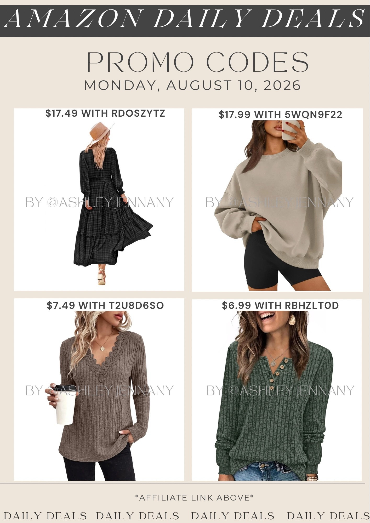 Amazon deals

#LTKSaleAlert #LTKMidsize #LTKSeasonal