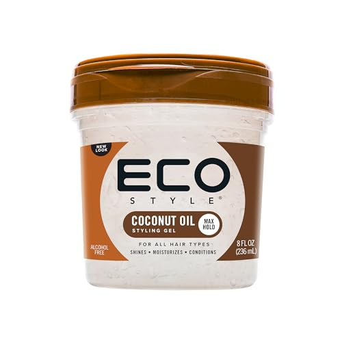 Eco Style Coconut Oil Styling Gel - Adds Luster and Moisturizes Hair - Weightless Styling and Superior Hold - Prevents Breakage and Split Ends - Promotes Scalp Health - Ideal for all Hair - 8 oz | Amazon (US)