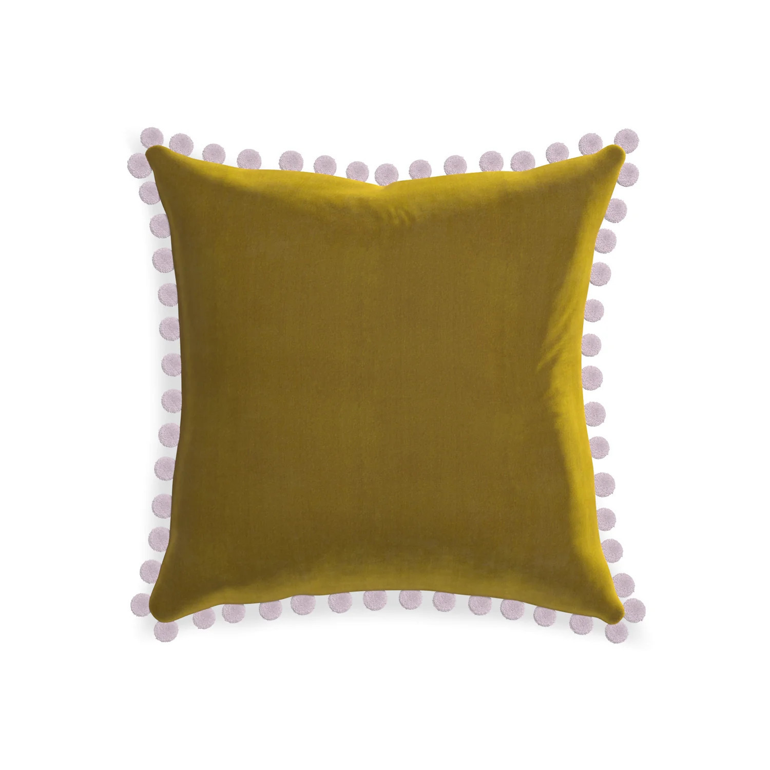 Custom Golden, Chartreuse Velvet Pillow with Trim Customization | Pepper