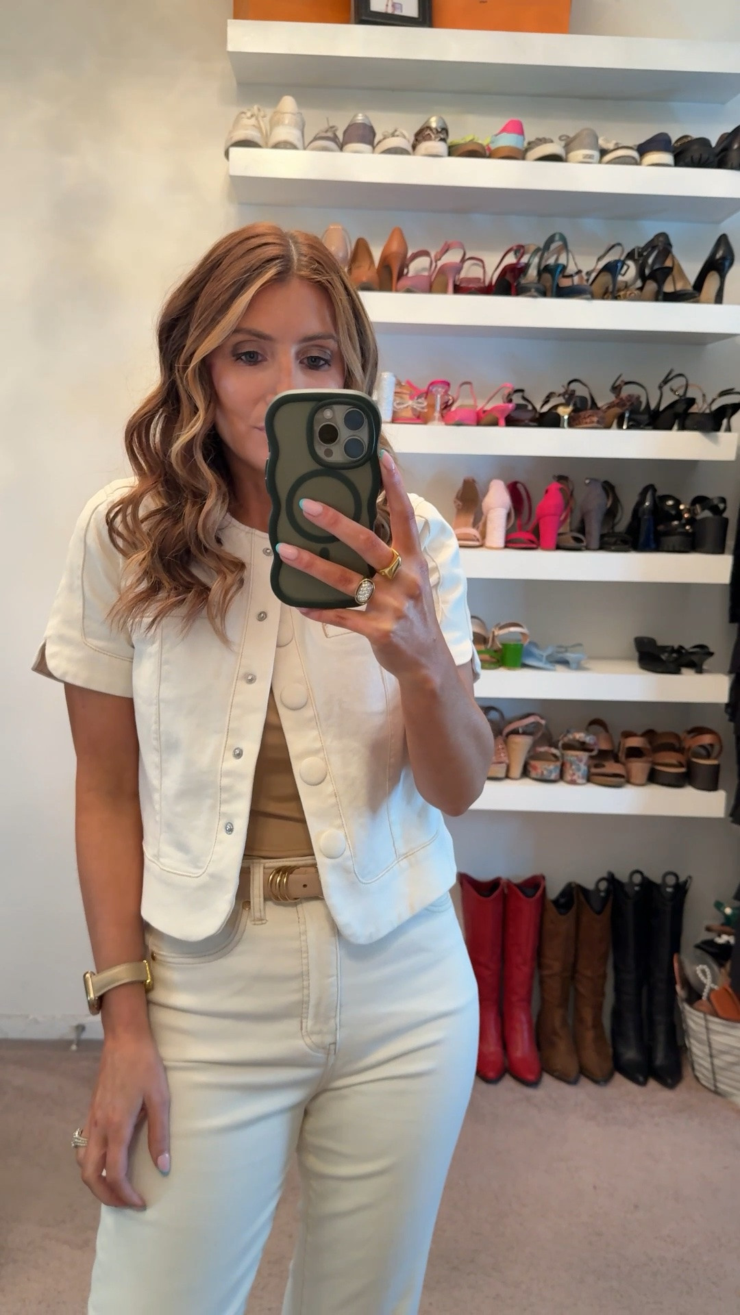 What I wore to work today

Liverpool short sleeve jacket (size small)
Liverpool cropped pants (size 4)
Amazon tank top (size small) 

workwear outfit, casual outfit, trendy shoes, spring shoes, summer shoes, casual office look, office look, easy outfit, Spring outfits 2026

#LTKootd #LTKOver40 #LTKWorkwear