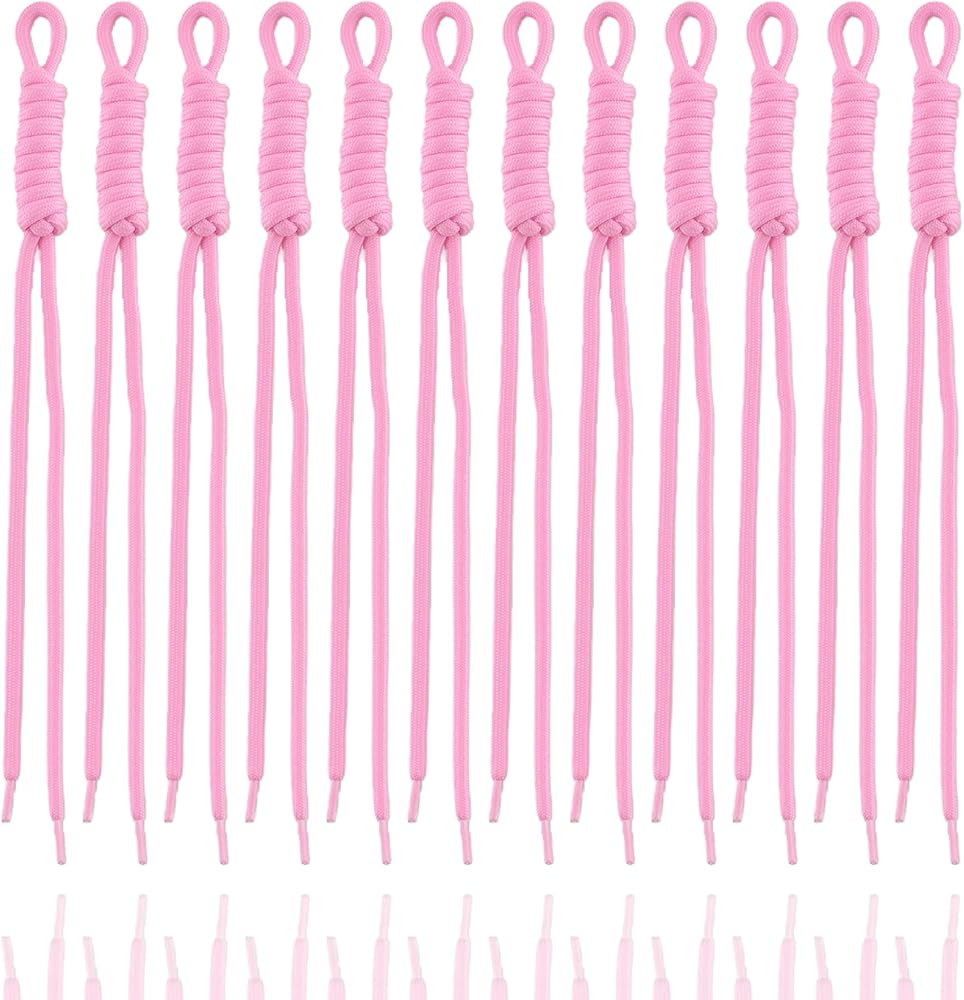 KJML DIY Paracord Keychain 12pcs Paracord Rope Keychain Braided Cord Rope Bag Charm for Purse Han... | Amazon (US)