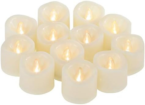 CANDLE CHOICE 12 Piece Realistic Flameless Candles with Timer, Votives with Timer, Battery-Operat... | Amazon (US)