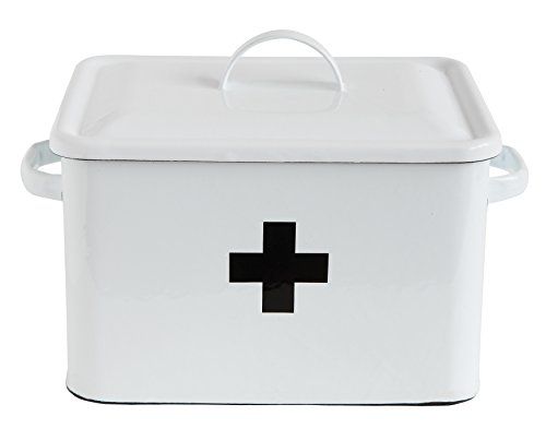 Creative Co-op Enameled First Aid Box w Lid | Amazon (US)