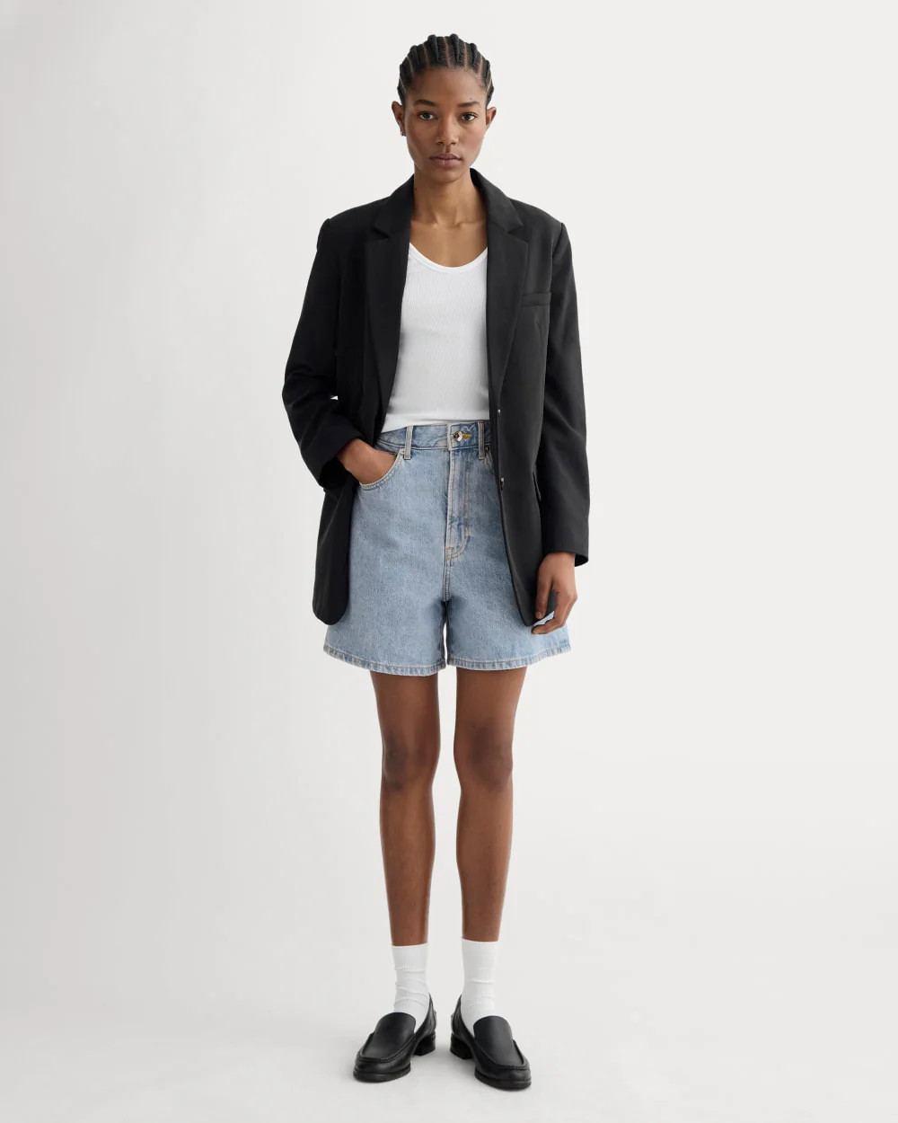 The A-Line Denim Short | Light Indigo | Everlane