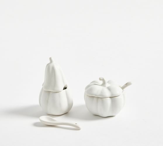 Pumpkin Shaped Stoneware Salt & Pepper Shakers | Pottery Barn (US)
