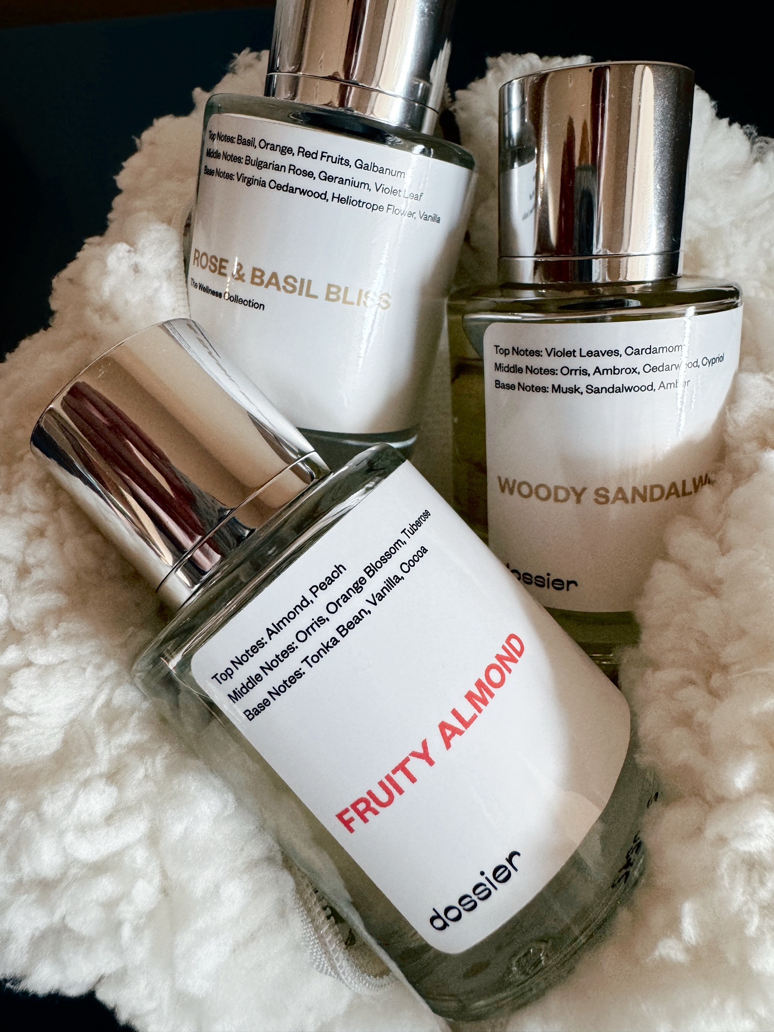 dupe alert! affordable designer inspired fragrances from dossier. fruity almond is inspired by good girl from caroline herrera. woody sandalwood is inspired by santal 33 from le labo. rose and basil bliss is a dossier original that is so fresh and beautiful! 

#LTKBeauty