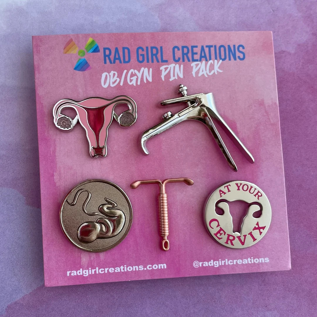 OB/GYN Pin Pack Medical Gift Doctor Nurse Enamel Pin - Etsy | Etsy (US)