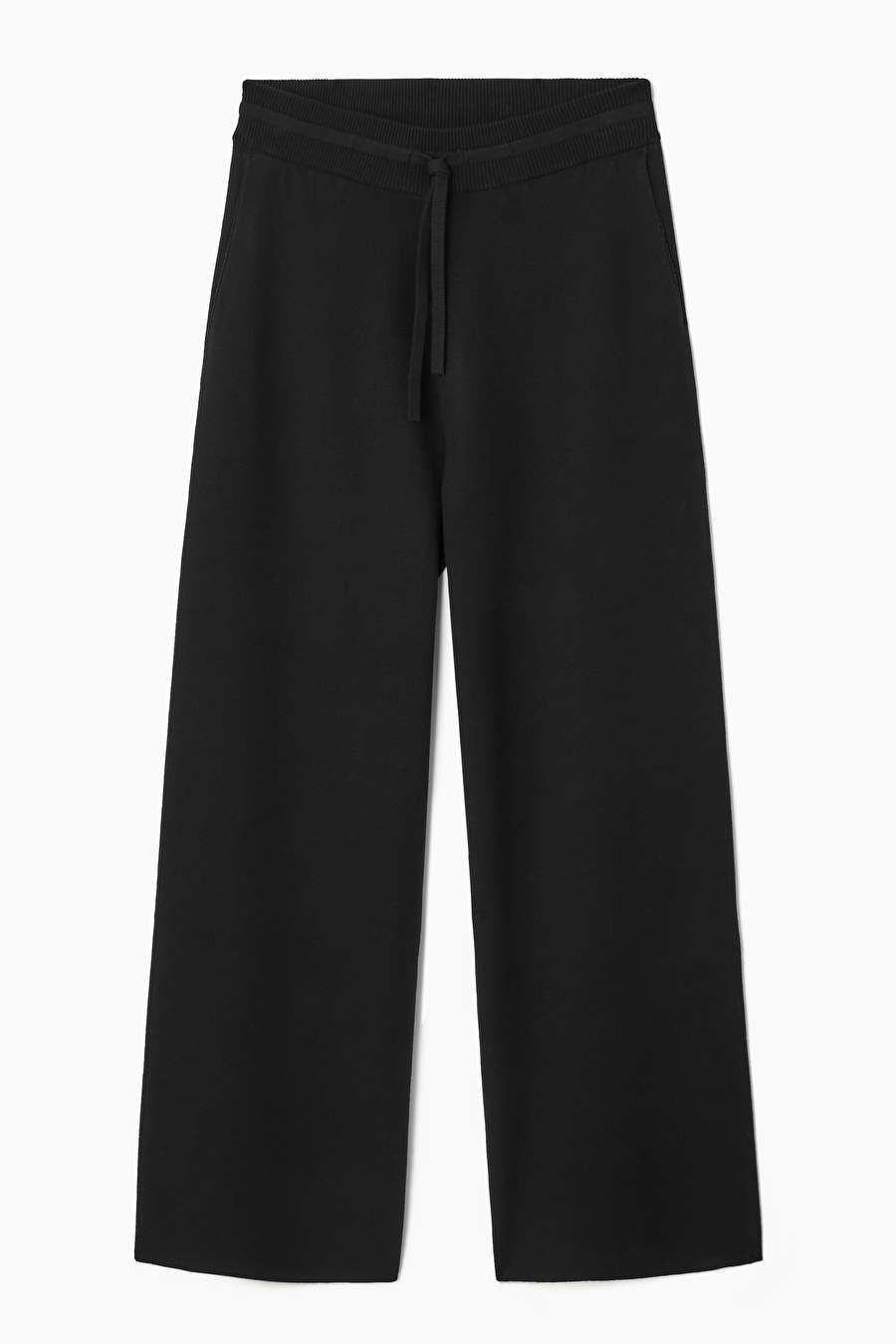 DOUBLE-FACED KNITTED JOGGERS - BLACK - COS | COS UK