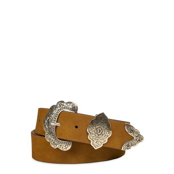 Time and Tru Western Suede Belt - Walmart.com | Walmart (US)