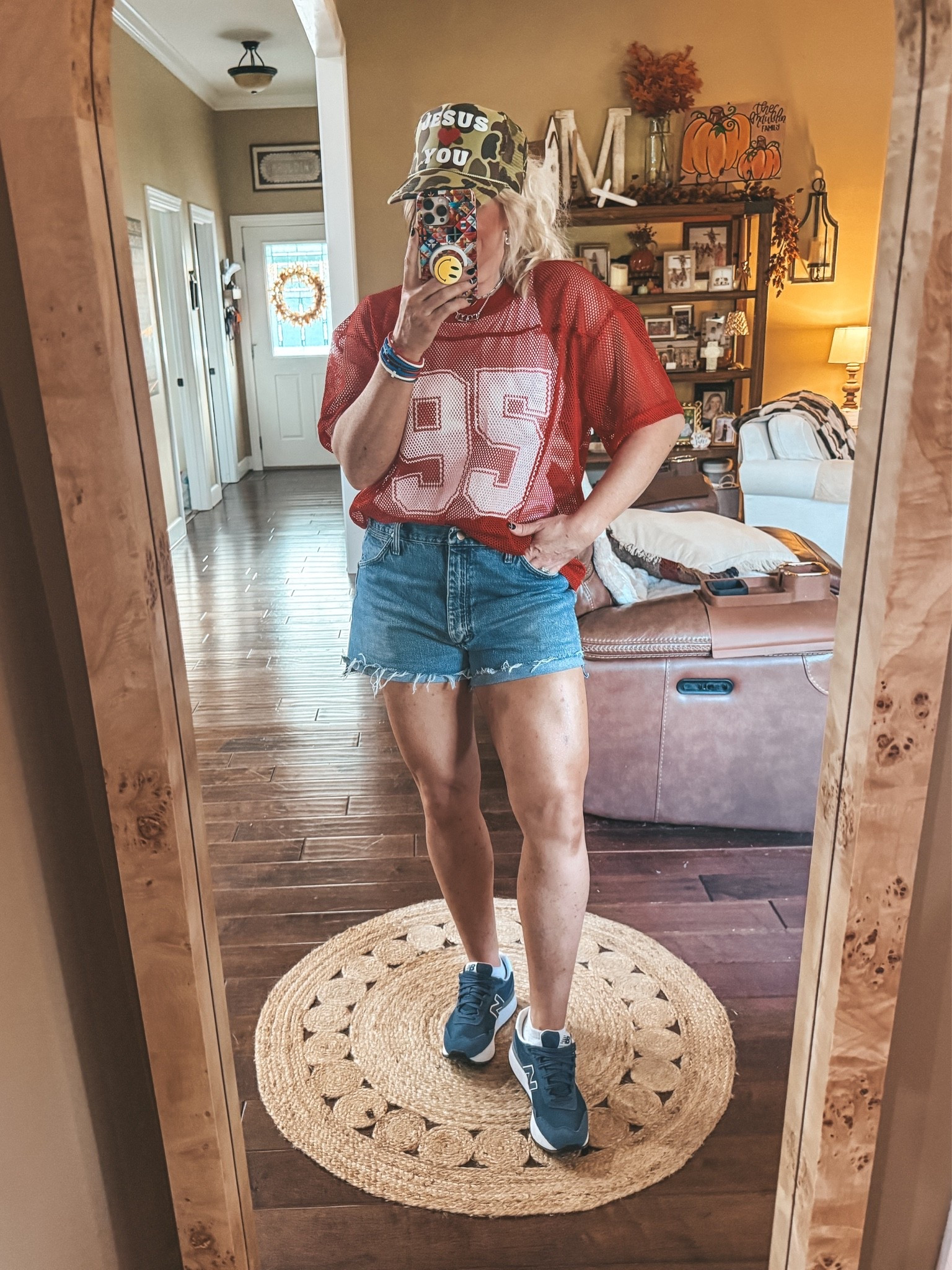 Love this fun jersey. I also was the class of 95 so makes it even better. 
Jersey is a medium 
Shorts are old 
New balance I size down

#LTKOver40 #LTKgrwm #LTKootd