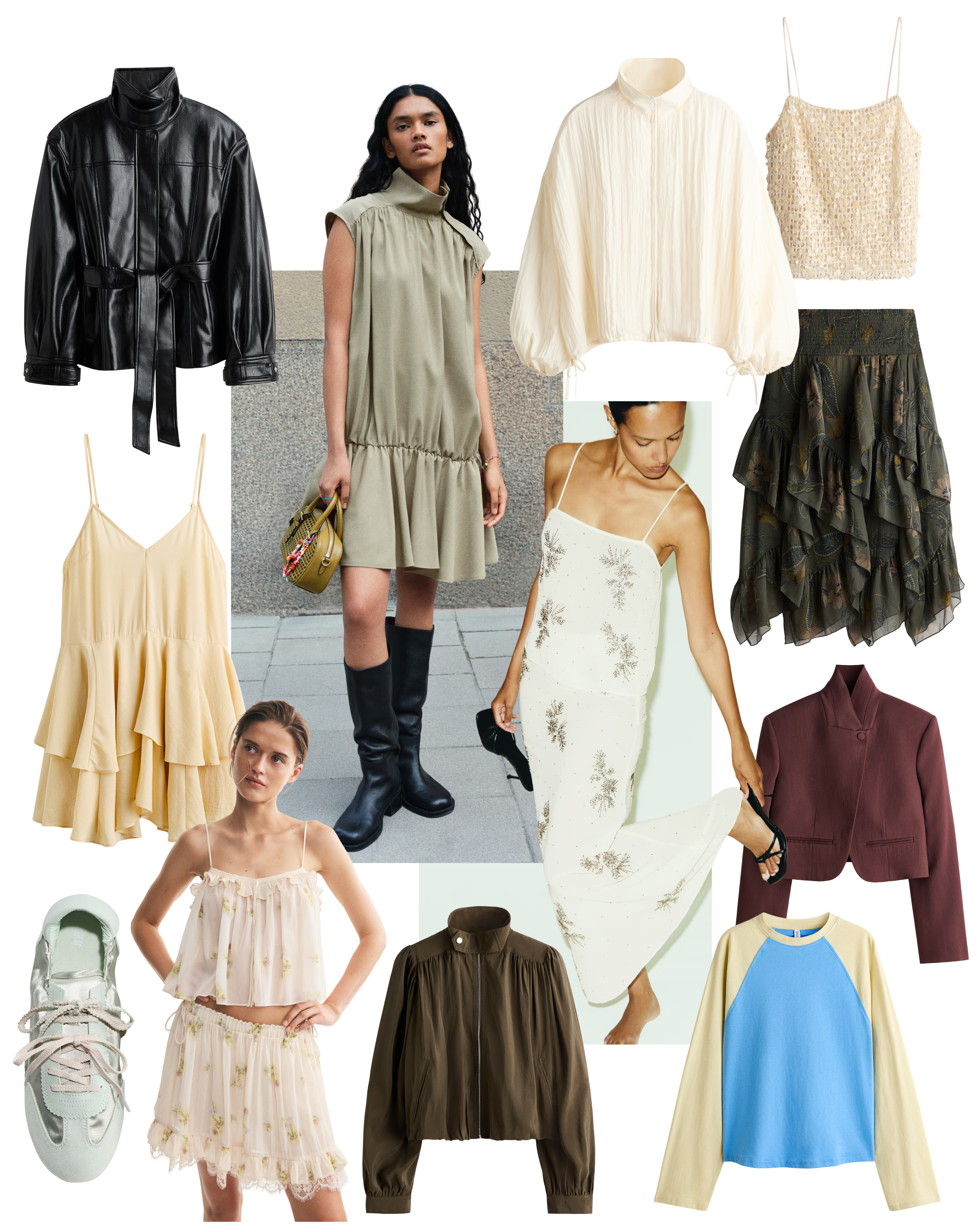H&M new in favourites

bomber jacket, high neck jacket, cropped blazer, leather jacket, jacket with belt, balloon jacket, raglan t shirt, co ord, mini dress, skirt co ord, ruffle skirt, ruffle dress, mini dress, new in, holiday outfits, early autumn 

 #LTKsummer #LTKautumn #LTKpartywear