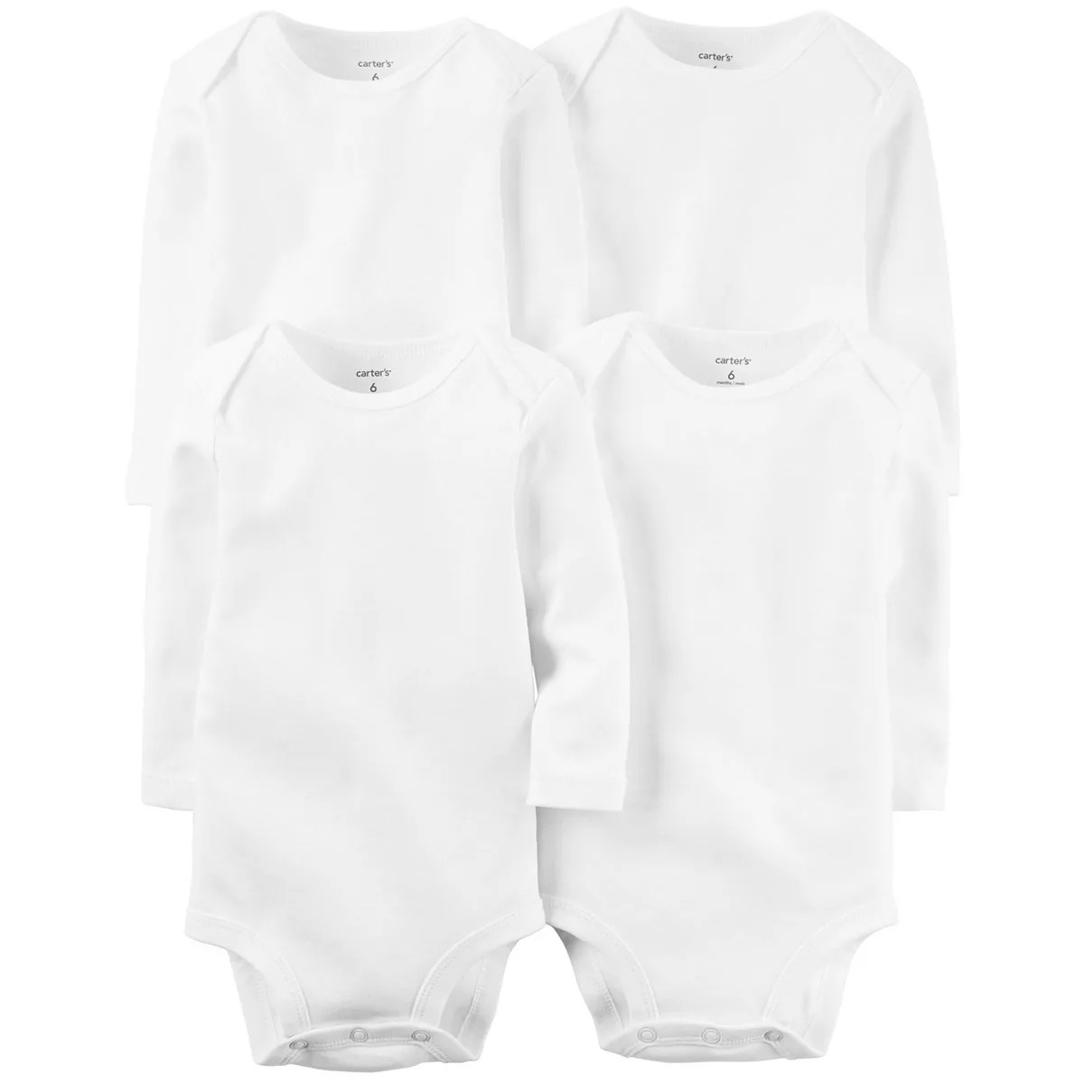 Baby Carter's 4-Pack Long-Sleeve Bodysuits | Kohl's