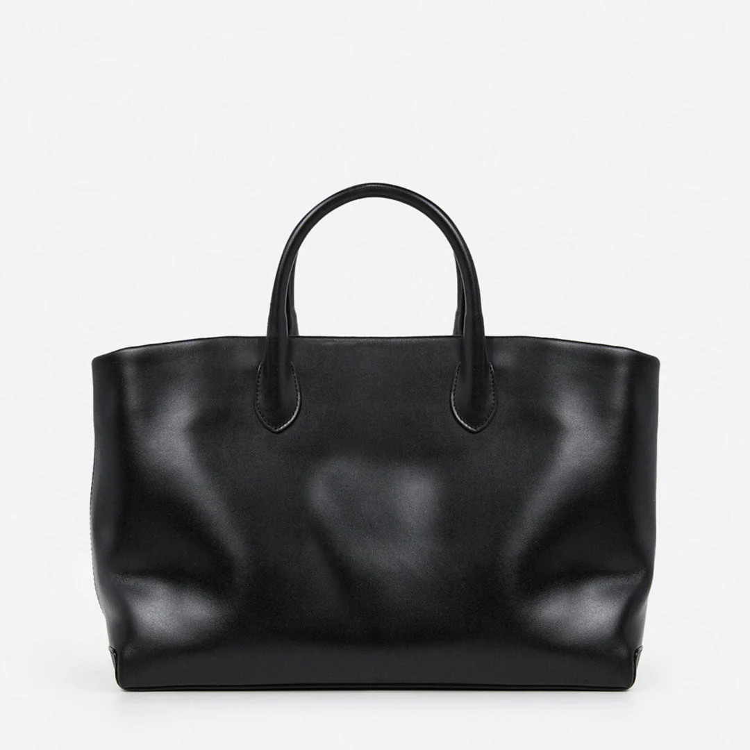 Lola Tote Leather Black | Flattered