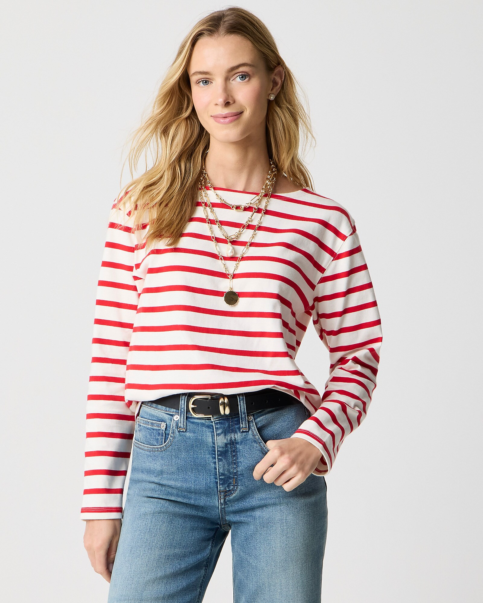 Striped boatneck tee | J.Crew Factory