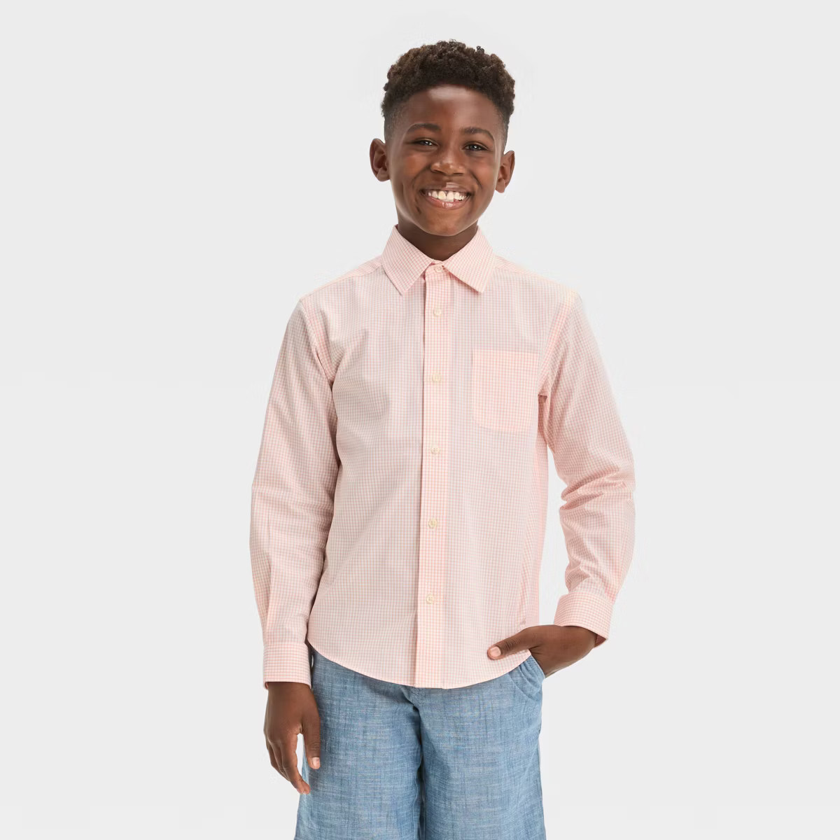 Boys' Long Sleeve Button-Down Shirt - Cat & Jack™ | Target