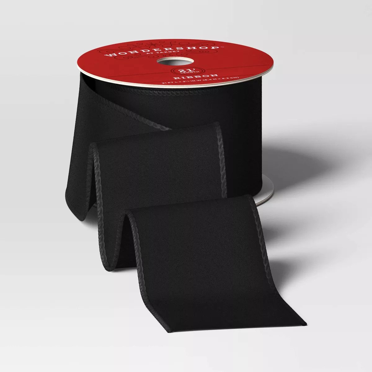 2.5" Velvet Christmas Ribbon Black 21ft - Wondershop™: Luxe Gift Tie-Ons, 2.5" Wide | Target
