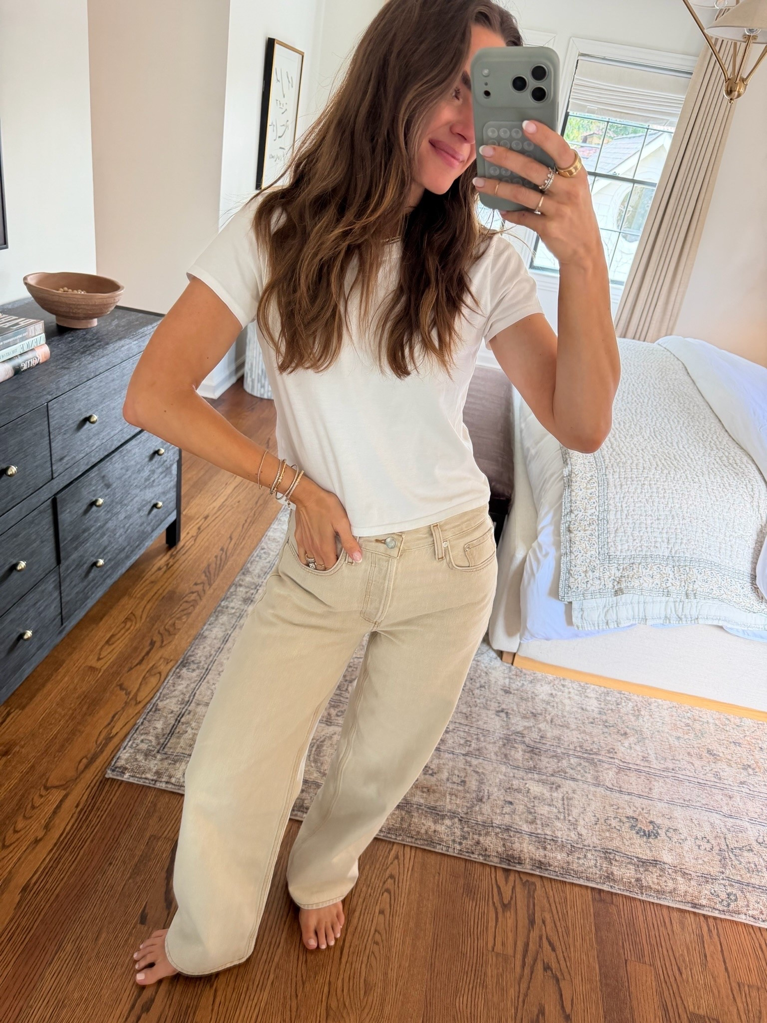 OOTD - basic fit with new jeans I love this color 🍂🤎

#LTKootd
