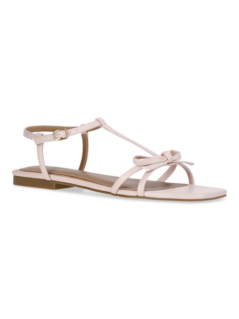 Free Assembly Women's Flat Sandals with Bow | Walmart (US)