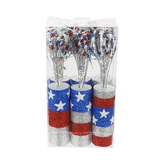 Patriotic Glittery Red, White & Blue Fireworks Accents, 6ct. by Ashland® | Michaels Stores