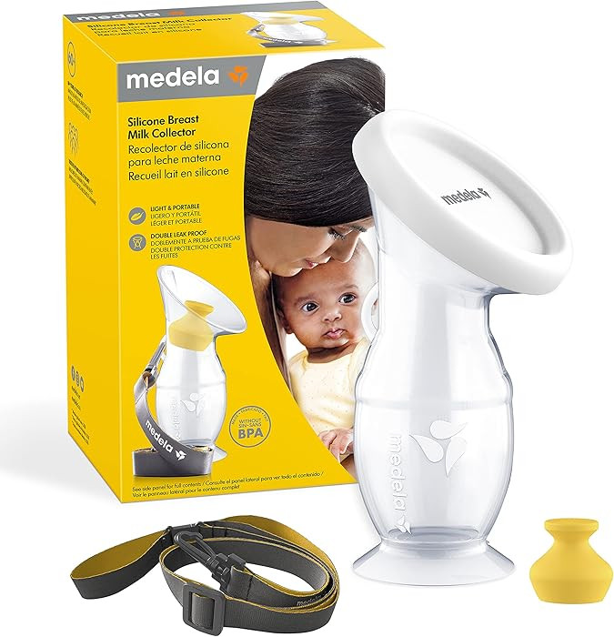 Medela Silicone Breast Milk Collector, Milk Saver with Spill-Resistant Stopper, Suction Base and ... | Amazon (US)
