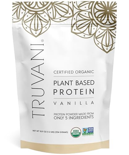Truvani Vegan Pea Protein Powder | Vanilla | 20g Organic Plant Based Protein | 18 Servings | Keto | Gluten & Dairy Free | Low Carb | No Added Sugar | Amazon (US)