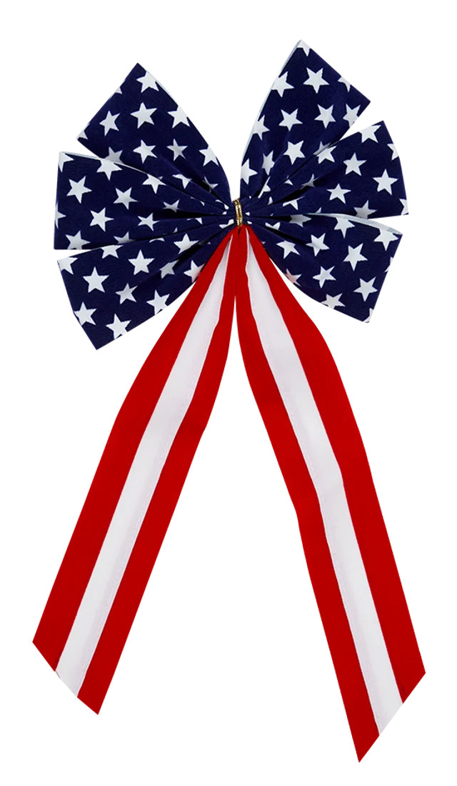 4th of July Patriotic Bow by Old Glory Bunting - 2 per pack! Star Bow & Red and White Tail - 6 Lo... | Walmart (US)