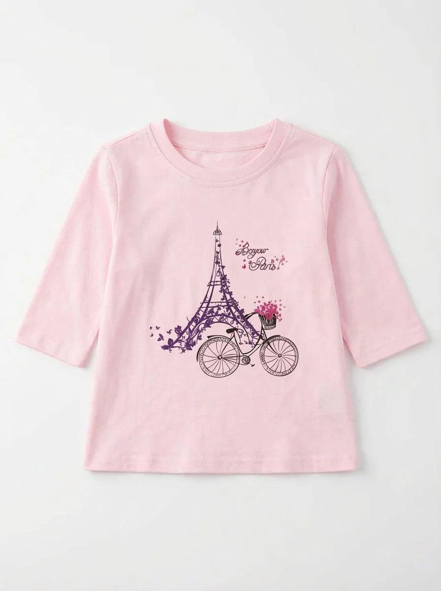 Girls Printed T-Shirt 7y / EIFFEL TOWER | Maisonette