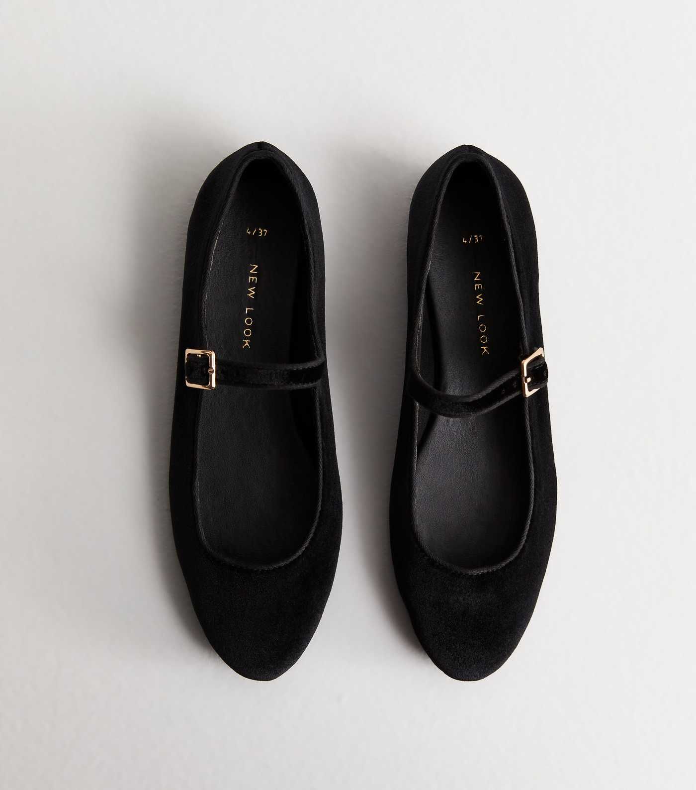 Black Velvet Strappy Ballerina Pumps
						
						Add to Saved Items
						Remove from Saved Item... | New Look (UK)