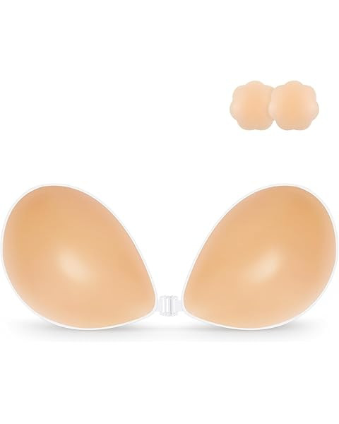 Wingslove Adhesive Bra Reusable Strapless Self Silicone Push-up Invisible Sticky Bras for Backles... | Amazon (US)