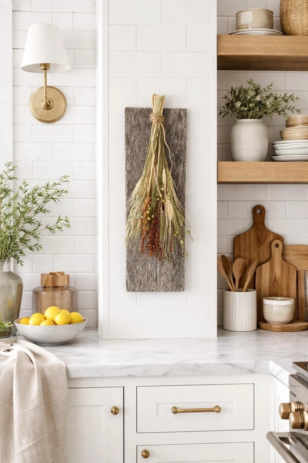 Bring rustic warmth and natural texture to your home with this weathered wood botanical wall accent. An everlasting bundle of blond wheat, avena oats, millet, flax, and broom corn is tied with jute twine and displayed on a charming wooden board, creating a simple yet timeless farmhouse look. Perfect for kitchens, entryways, or cozy corners, this dried floral piece adds effortless cottage-style beauty year round. #ltkhome #ltkstyle #farmhousedecor #driedflowers #botanicaldecor #cottagecore #rustichome #naturaldecor

#LTKHome #LTKSeasonal
