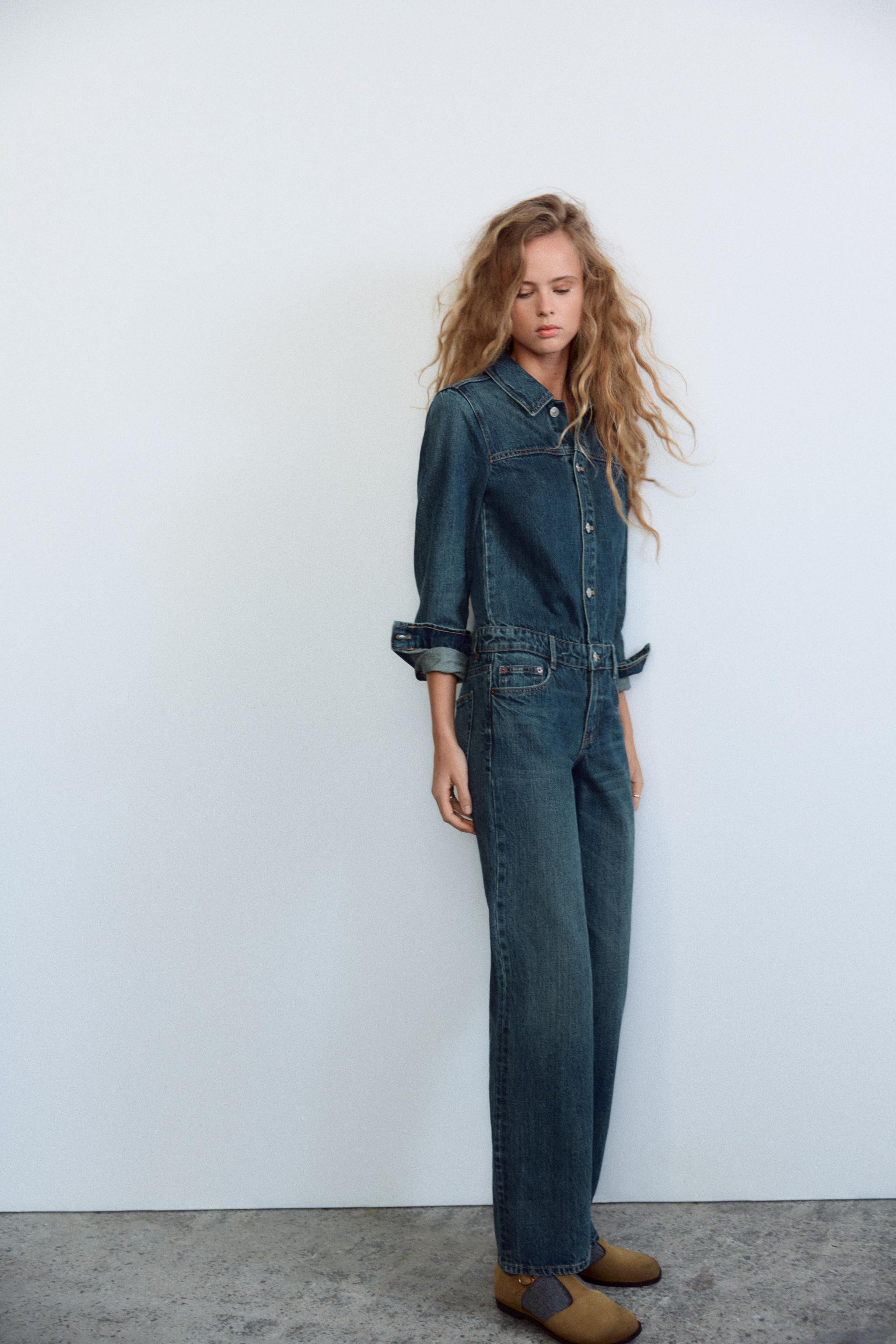 STRAIGHT TRF DENIM JUMPSUIT | Zara US