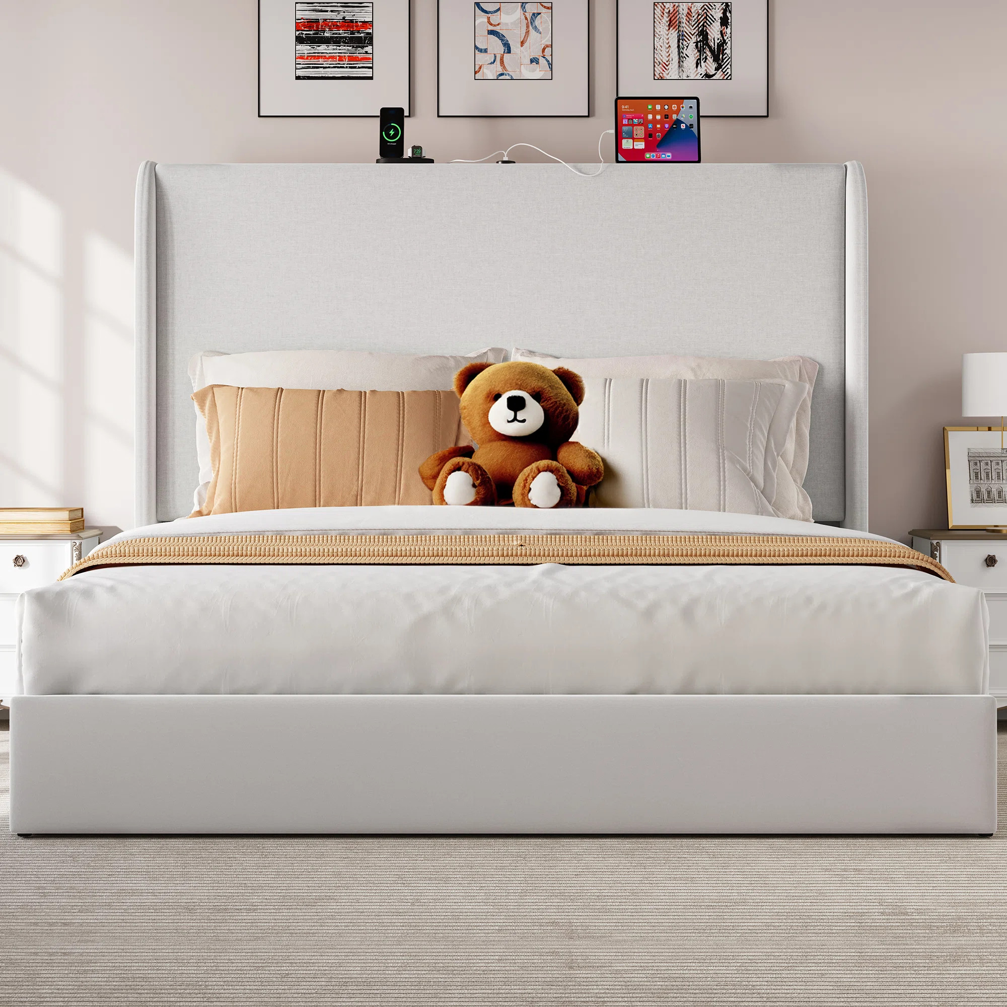 Candis Hydraulic Lift Storage Upholstered Platform Bed with USB Plug-InSee More byWade Logan®4.3... | Wayfair North America