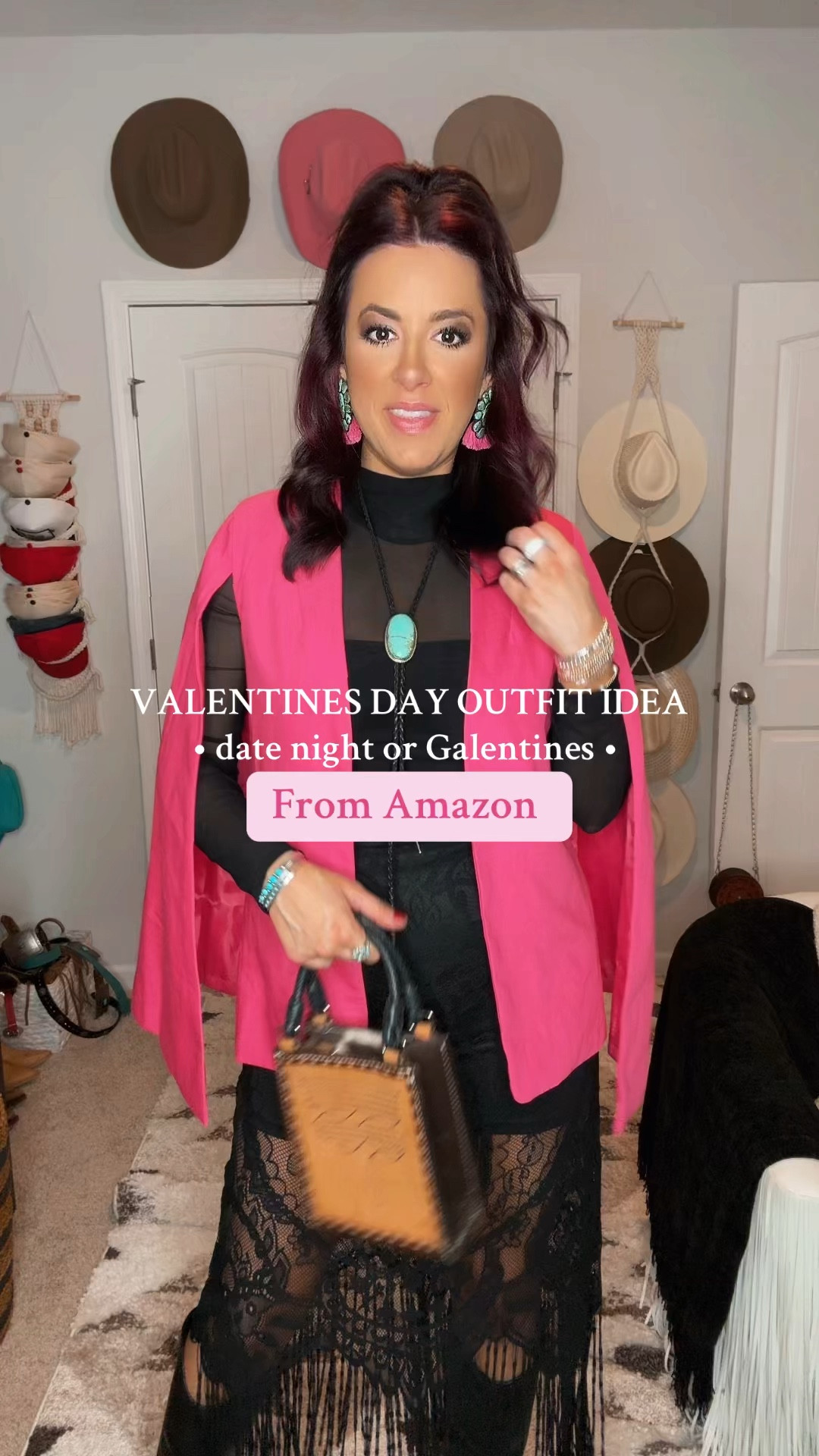 Valentine’s Day or Galentine‘s day fit date night, outfit girls night out all from Amazon, except my bag and below are both linked on my Instagram from small businesses. I’m wearing a medium and skirt a medium in the bodysuit small in the blazer.

#LTKFindsUnder100 #LTKWorkwear #LTKFindsUnder50