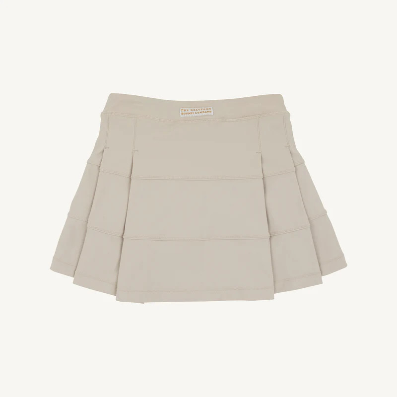 Prepletic™ Prep School Skort - Keeneland Khaki & Pearl Stork | The Beaufort Bonnet Company