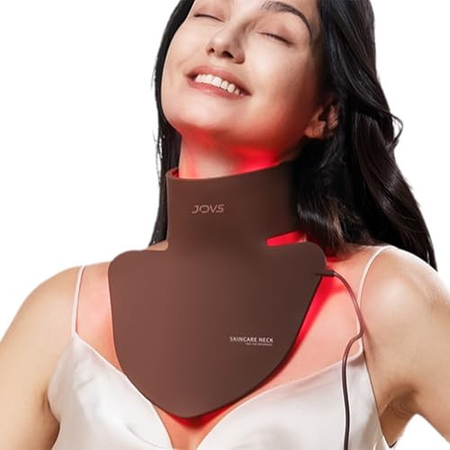 JOVS Red Light Therapy Mask for Neck & Décolleté Care – 660nm Red Light for Skin Texture & Brightening, 360° Wrap-Around Design with Controller, Body Anti-Aging at Home | Amazon (US)