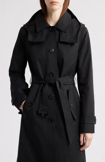 Michael Kors Water Resistant Trench Coat with Removable Hood | Nordstrom | Nordstrom