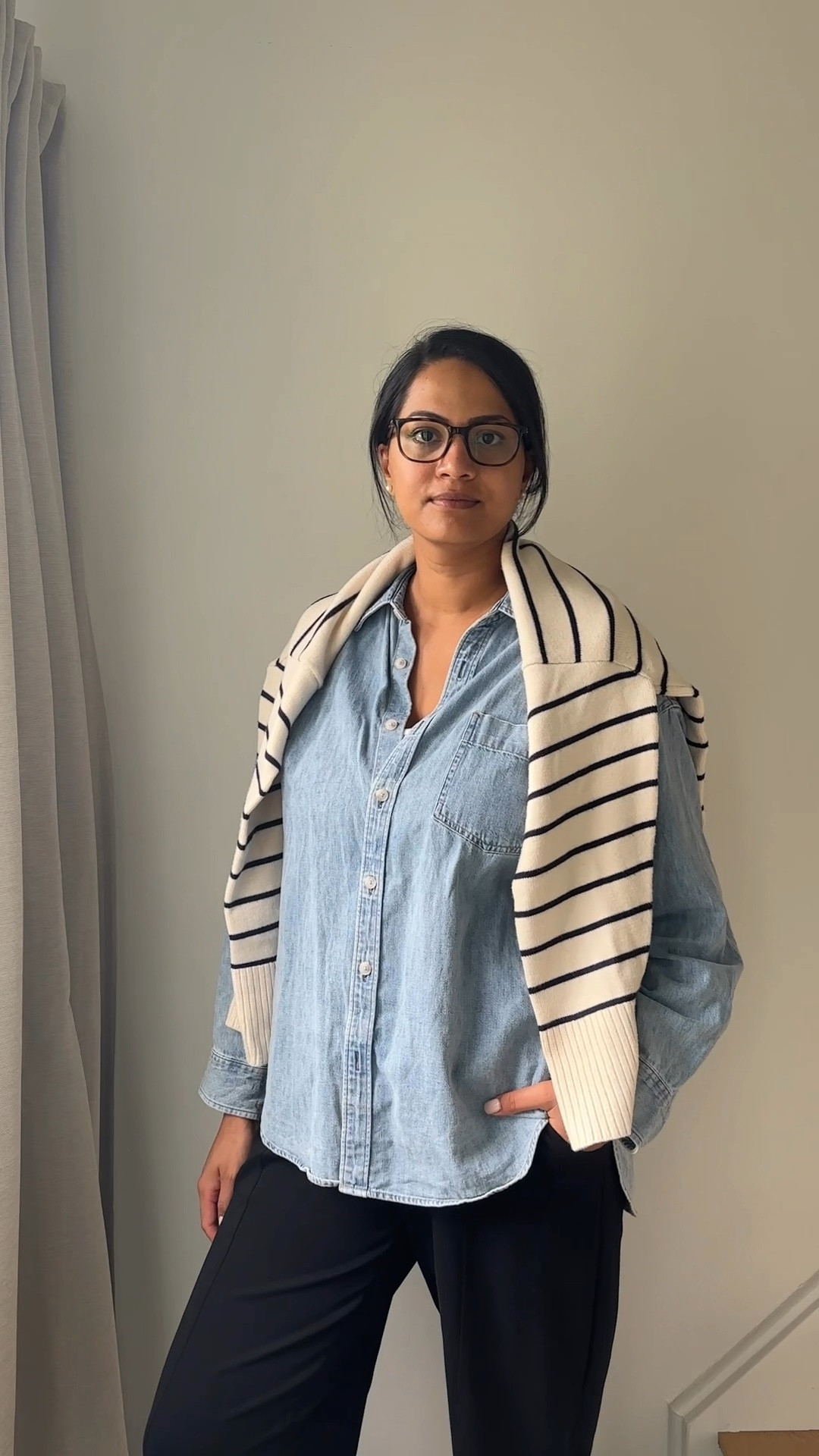 Getting Dressed 2 Months Postpartum Day 4/10. Layering in September is so fun! I sized down in the shirt because it runs very oversized  Grabbed a sweater for the evening and we’re off!  Easy to breastfeed in. 

#LTKmodest #LTKcanada #LTKmidsize