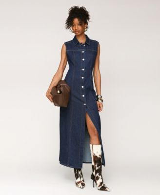 Avec Les Filles Women's Sleeveless Long Shirtdress - Macy's | Macy's