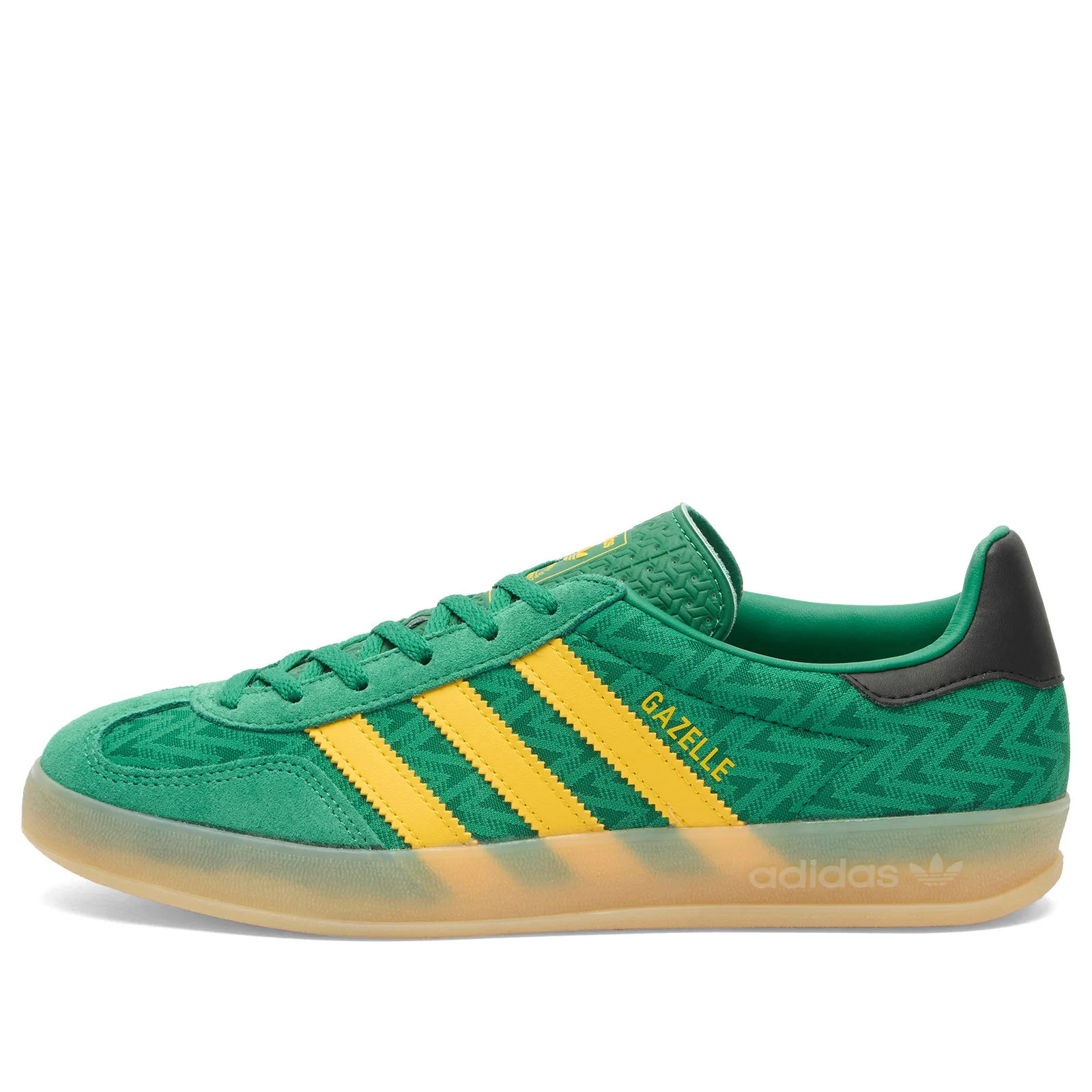 Adidas Women's Gazelle Indoor Sneakers in Bold Green/Eqt Yellow, Size UK 5.5 | END. Clothing