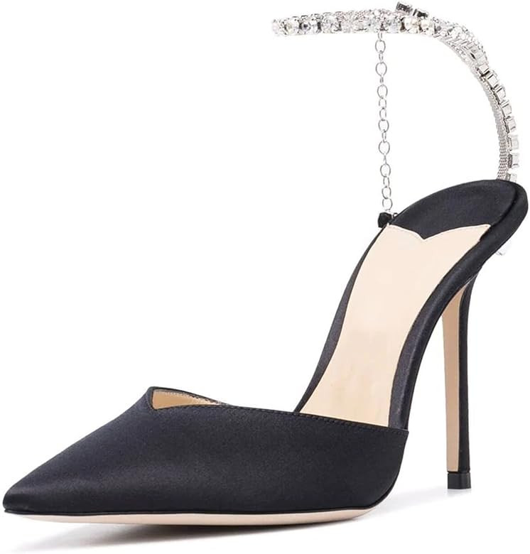 Vertundy Women's High Heel Stiletto Pumps Closed Pointed Toe Ankle Strap Fashion Strappy Sandals ... | Amazon (US)