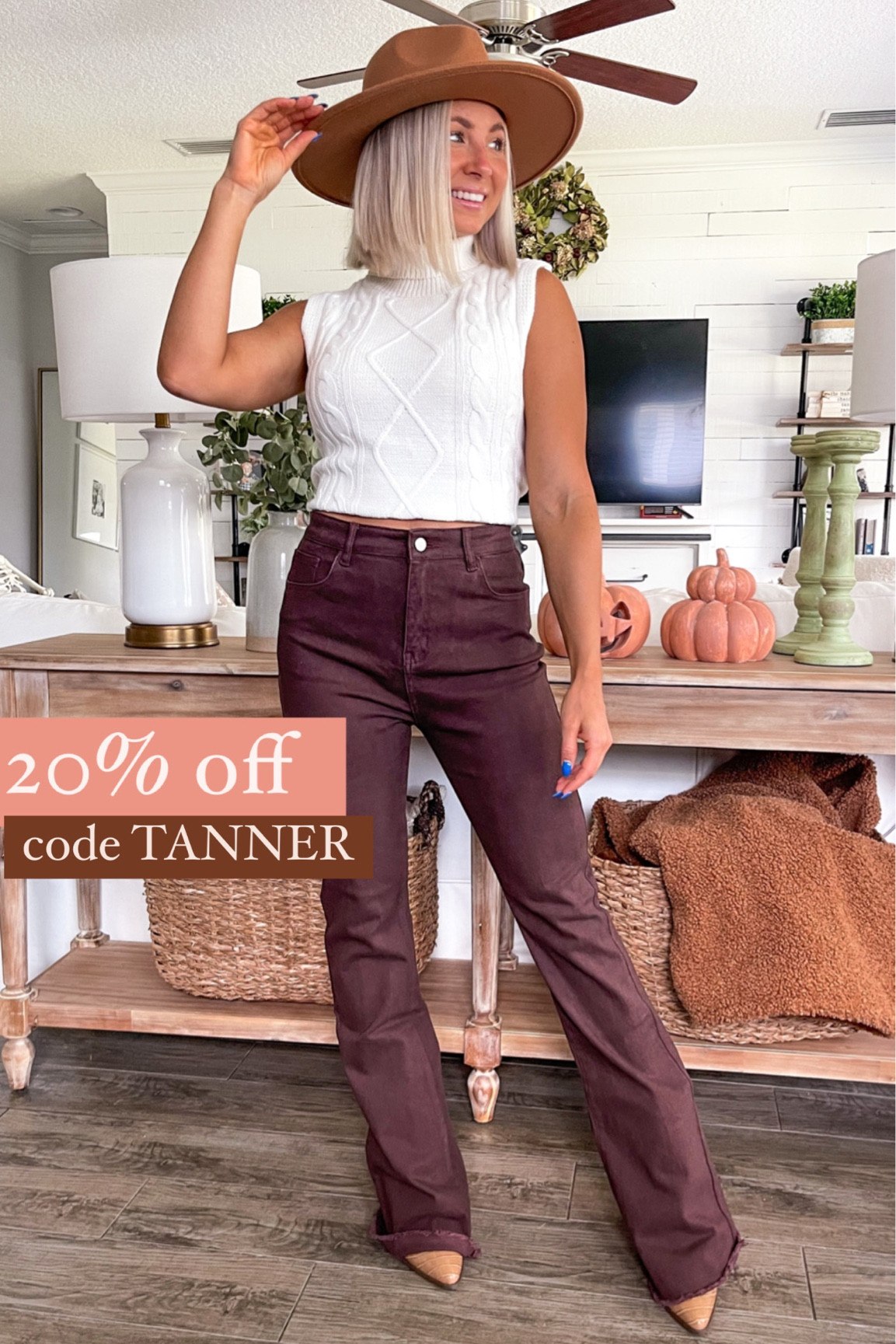 20% off my entire #FallOutfit with code TANNER— small in the top & 5 in the jeans #fallstyle #tannermann #pinklily #neutrals 

#LTKSeasonal #LTKunder50 #LTKsalealert