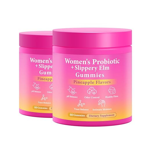 BURMINY Her Juicy Feminine Probiotics Gummies, Premium Feminine Balance Probiotics with Slippery Elm for Women's pH Balance and Freshness – Support Daily Wellness & Comfort 120 Pineapple Gummies | Amazon (US)