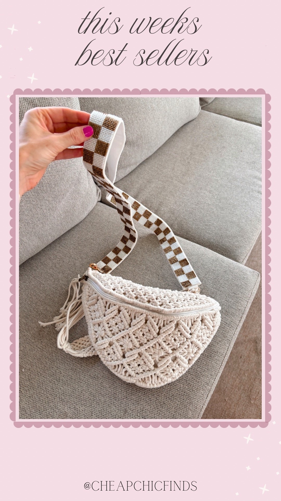 This checker print bag strap from walmart was a top best seller this week!

#LTKootd