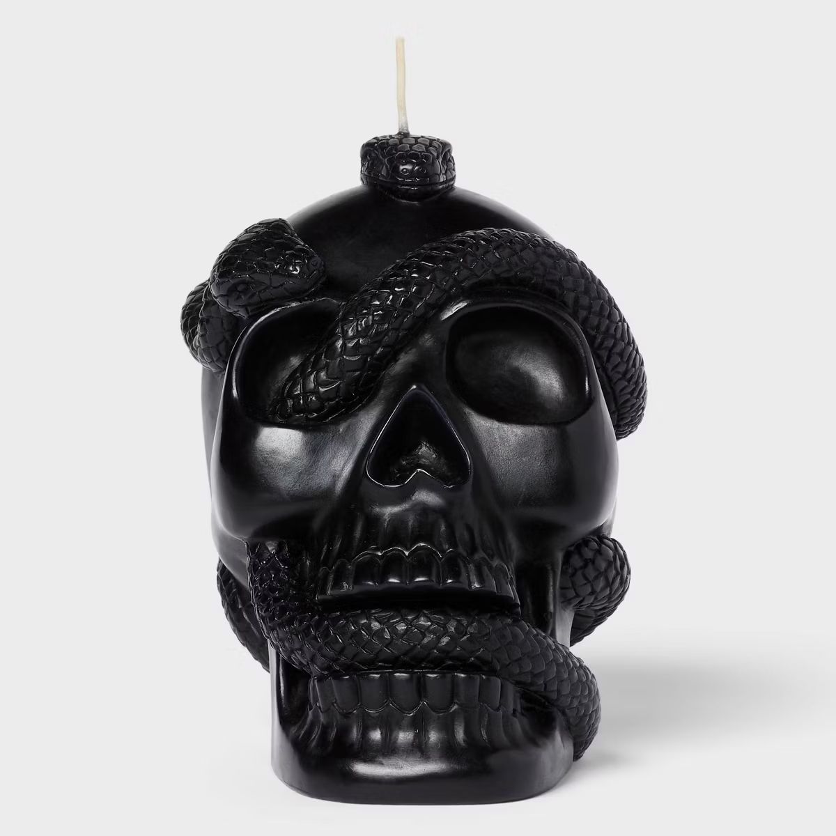 5.1'' Skull and Snake Candle Black - Threshold™ | Target