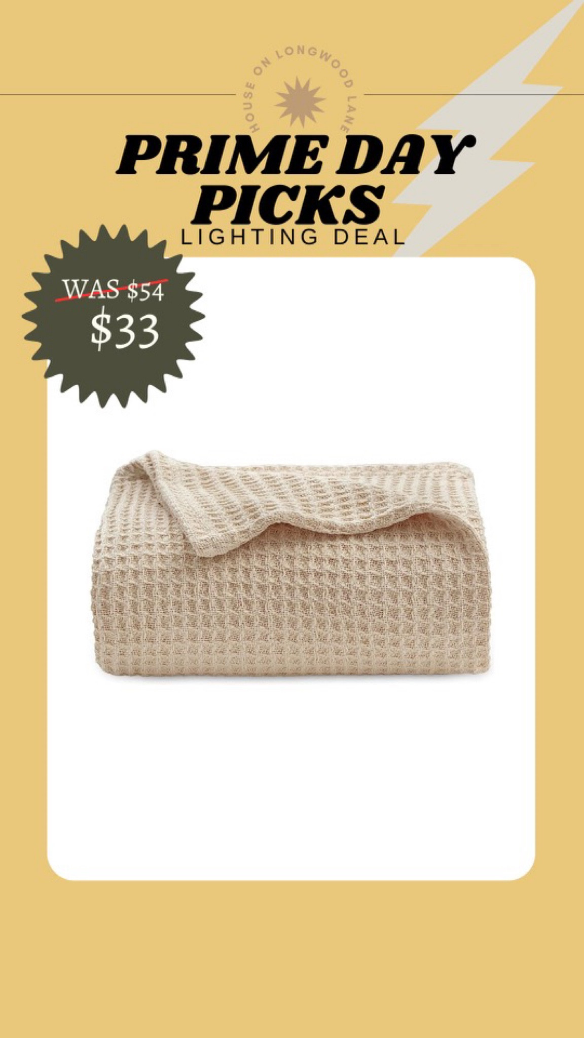 38% OFF WAFFLE WEAVE BLANKET
18% claimed! love using these waffle weave blankets to layer the bed and they're perfect for summer nights. 15 color ways and 4 different bedding sizes. 17K 4.5 ⭐️ reviews!

#LTKxPrimeDay #LTKsalealert #LTKFind