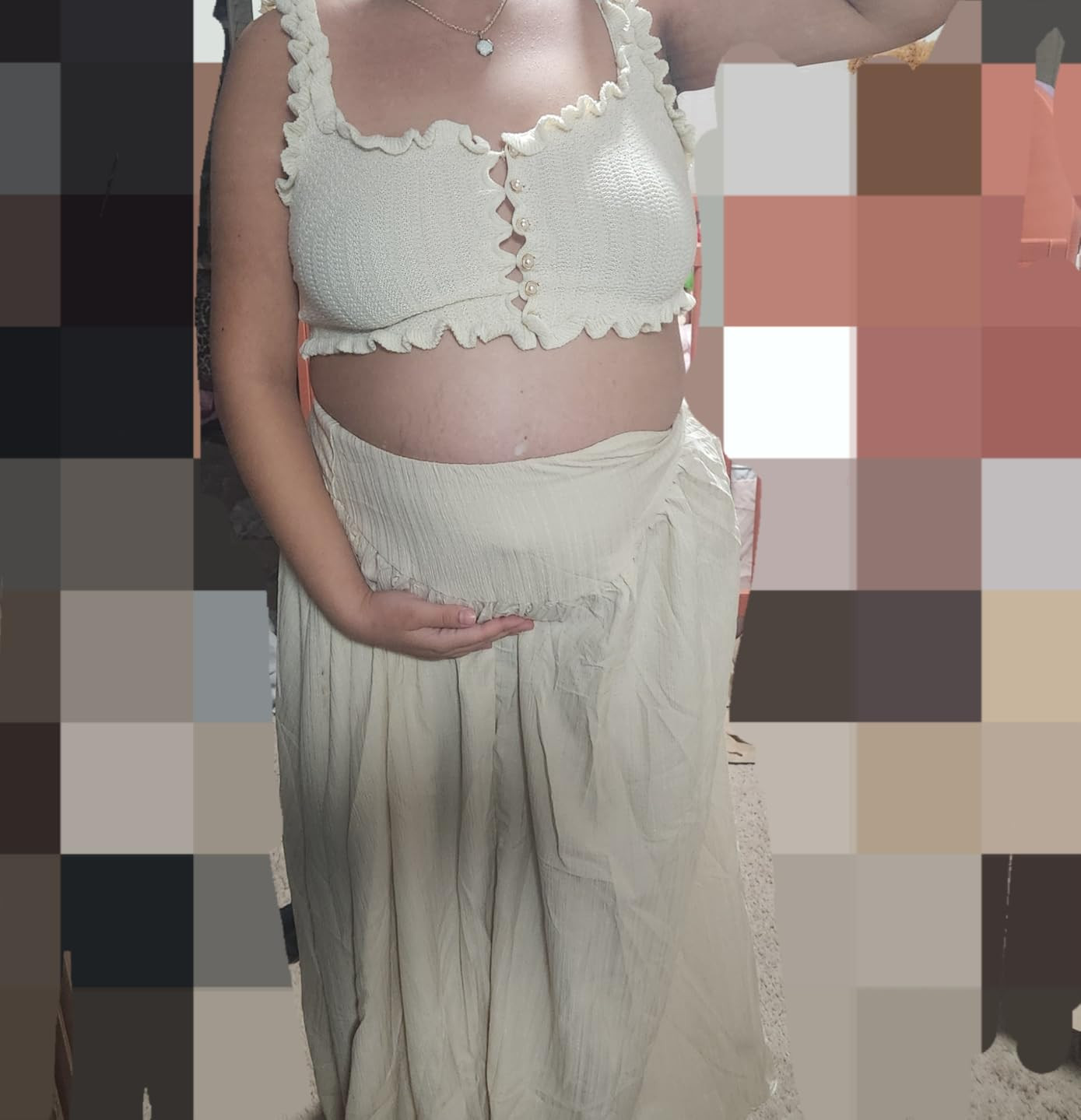 Milumia Women's Pleated Flowy Long Skirts High Waist Maxi Skirt with Pocket | Amazon (US)