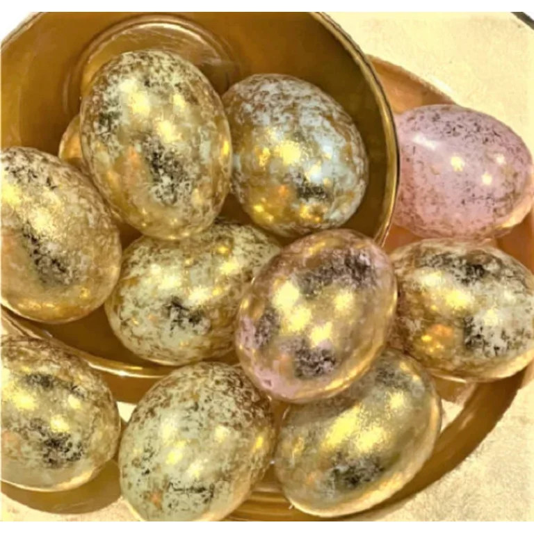 Gold Foil Easter Eggs Home Accent Decoration Diy Projects 12 Count | Walmart (US)