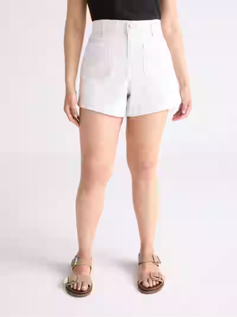 Free Assembly Women's and Women's Plus Patch Pocket Denim Shorts, 4" Inseam, Sizes 0-28 Plus | Walmart (US)